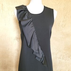 Satin Ruffled LBD Dress